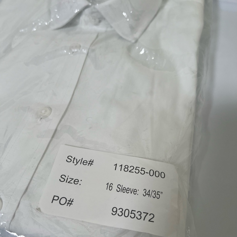 Cintas Design Collective Tailored Non-Iron Collared Shirt Size 16 34/35 - Picture 4 of 5